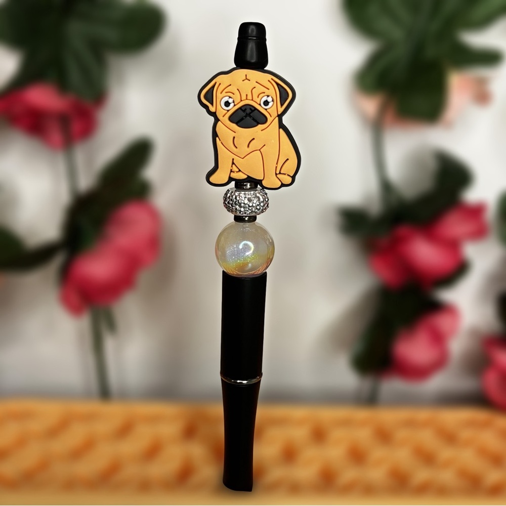 Pug Handmade Beaded Pen | Cute Gift for Dog Owners
